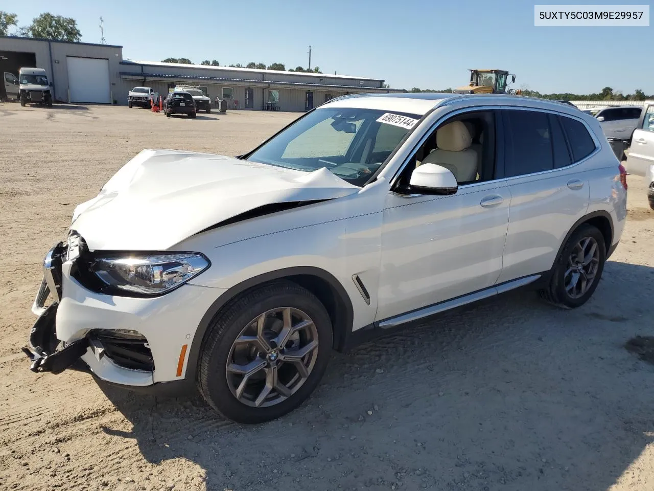 2021 BMW X3 xDrive30I VIN: 5UXTY5C03M9E29957 Lot: 69075144