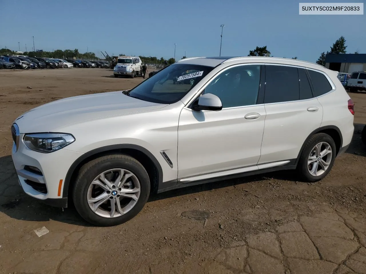 2021 BMW X3 xDrive30I VIN: 5UXTY5C02M9F20833 Lot: 70257584