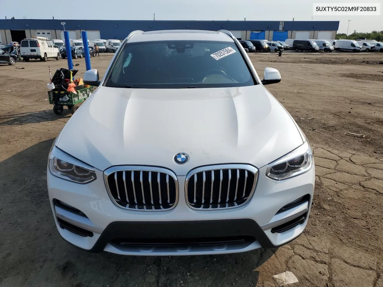 2021 BMW X3 xDrive30I VIN: 5UXTY5C02M9F20833 Lot: 70257584