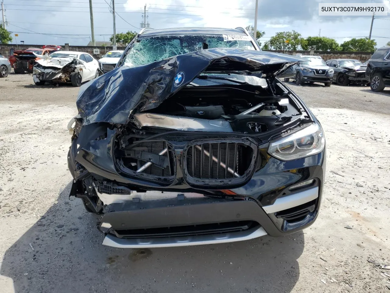 2021 BMW X3 Sdrive30I VIN: 5UXTY3C07M9H92170 Lot: 71060894