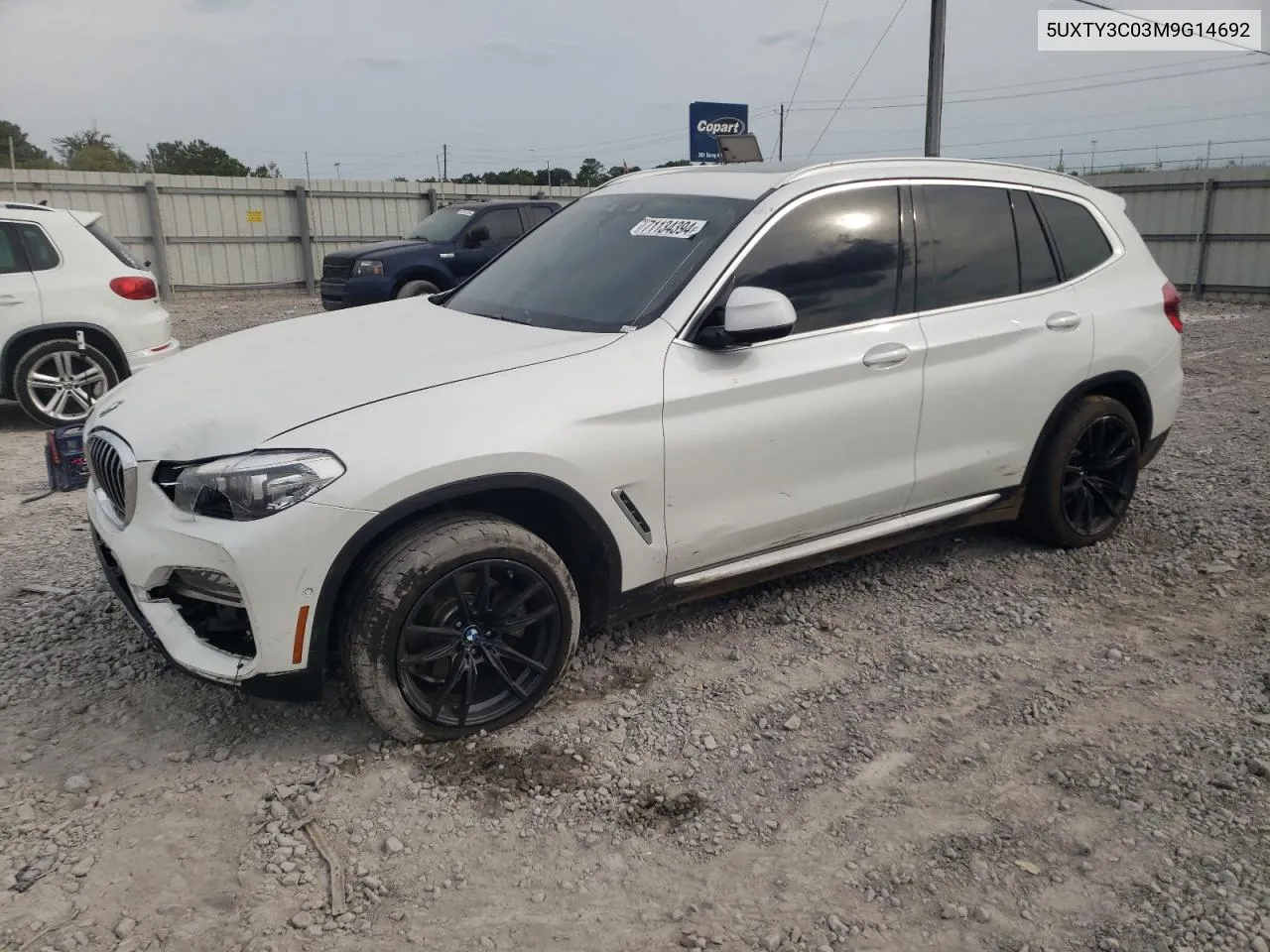 2021 BMW X3 Sdrive30I VIN: 5UXTY3C03M9G14692 Lot: 71134394