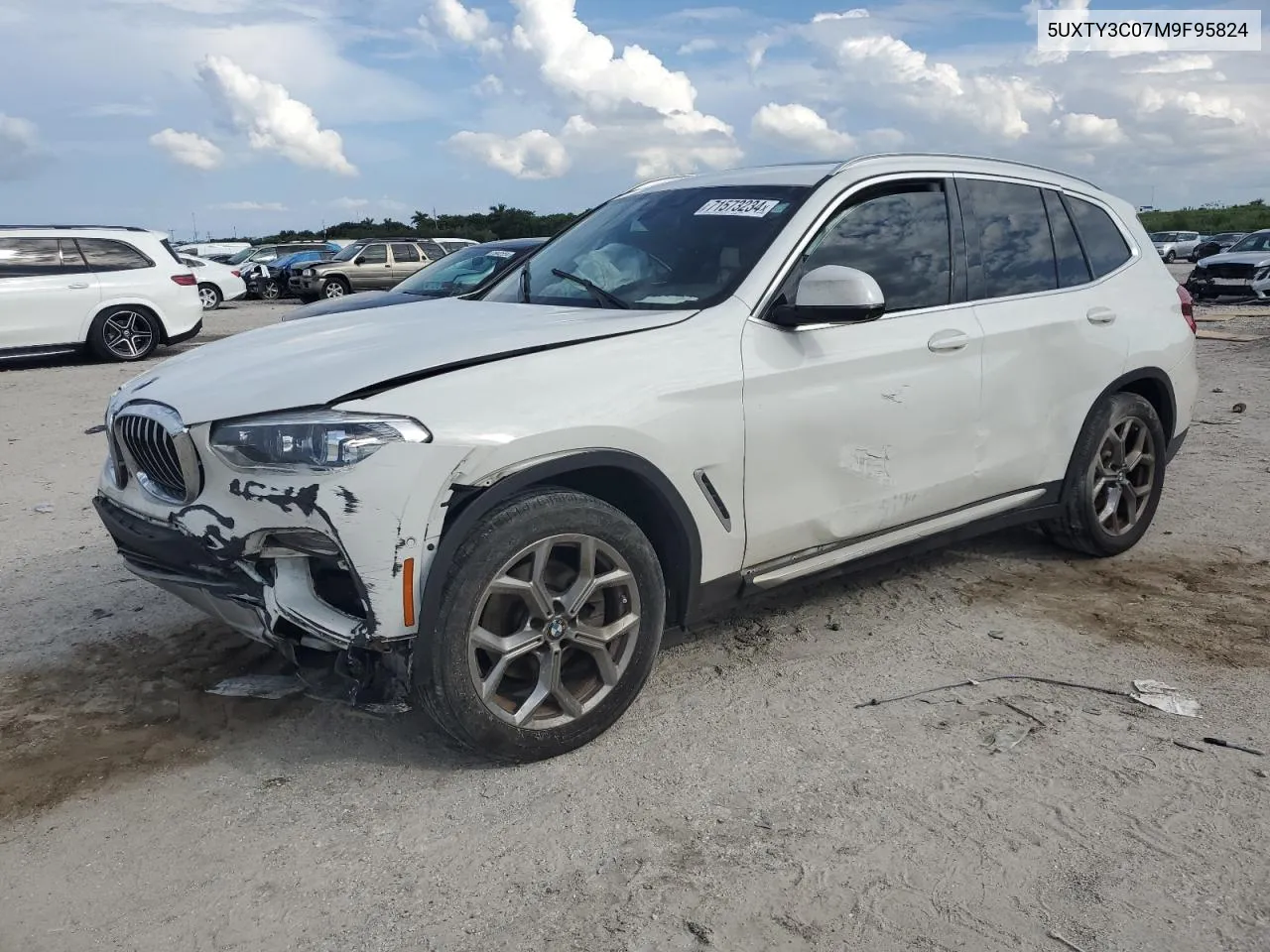 2021 BMW X3 Sdrive30I VIN: 5UXTY3C07M9F95824 Lot: 71573234