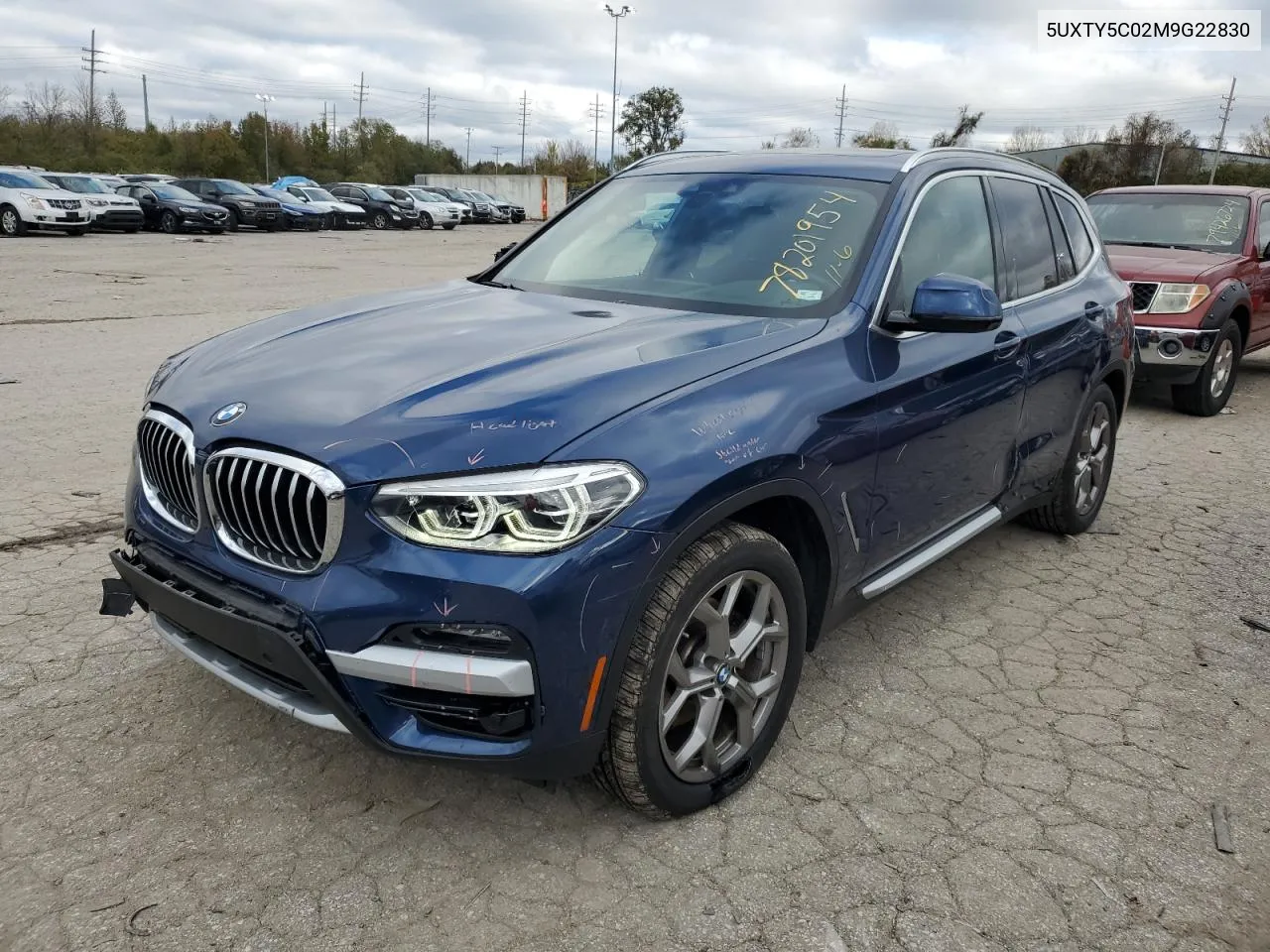 2021 BMW X3 xDrive30I VIN: 5UXTY5C02M9G22830 Lot: 78201954