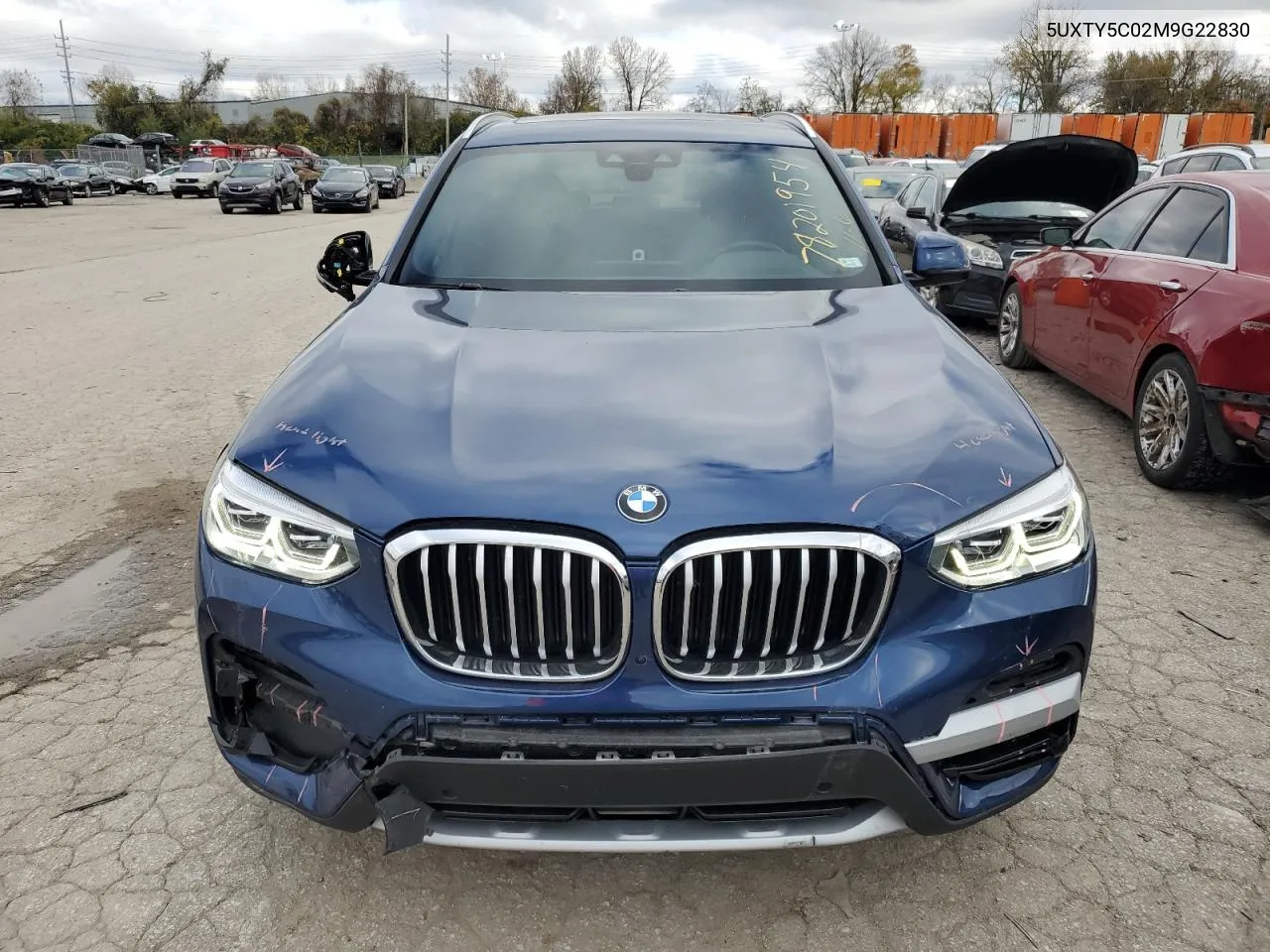 2021 BMW X3 xDrive30I VIN: 5UXTY5C02M9G22830 Lot: 78201954