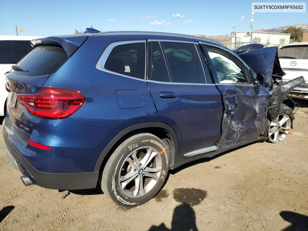 2021 BMW X3 xDrive30I VIN: 5UXTY5C0XM9F95652 Lot: 78430504