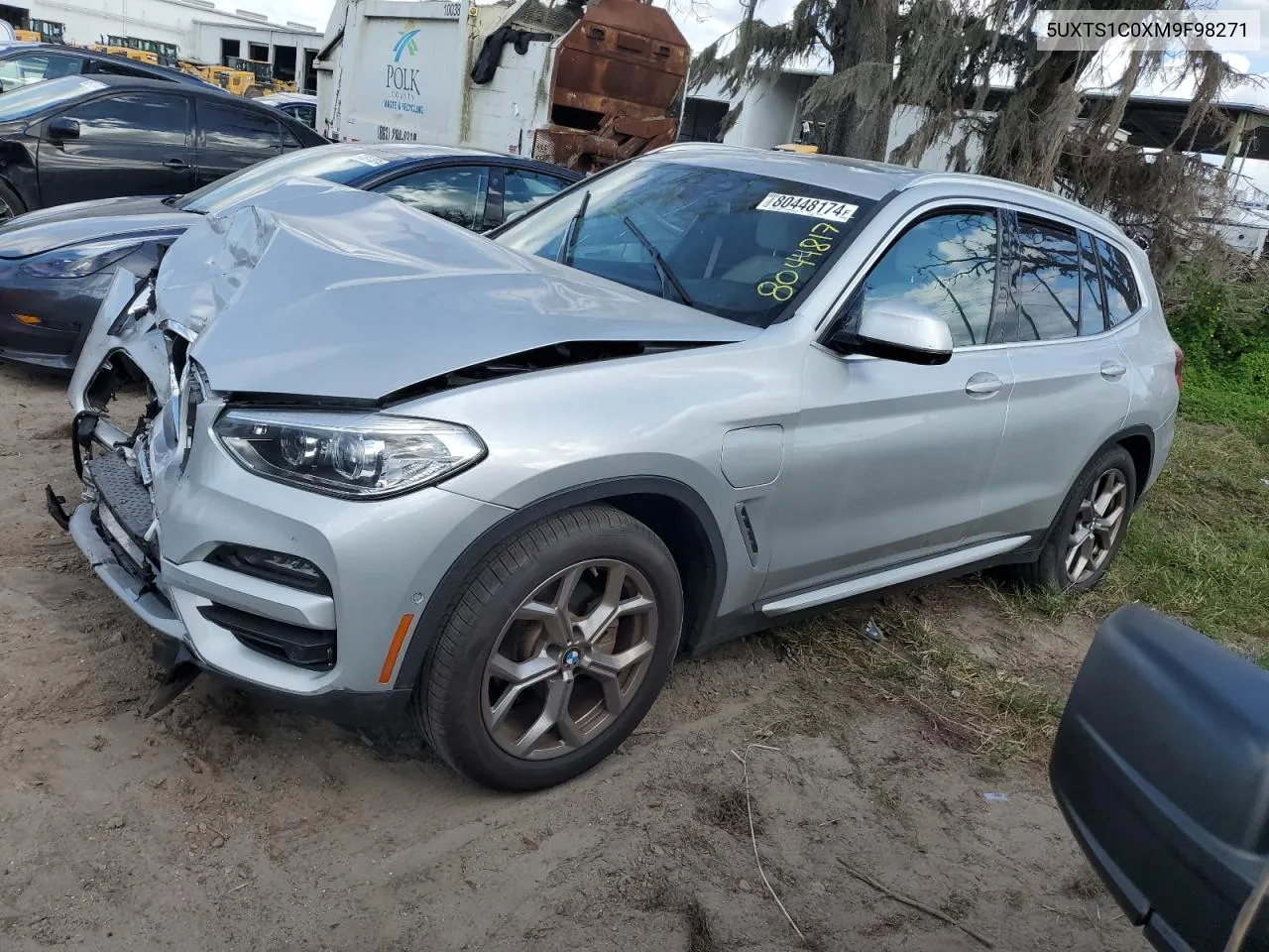 2021 BMW X3 xDrive30E VIN: 5UXTS1C0XM9F98271 Lot: 80448174