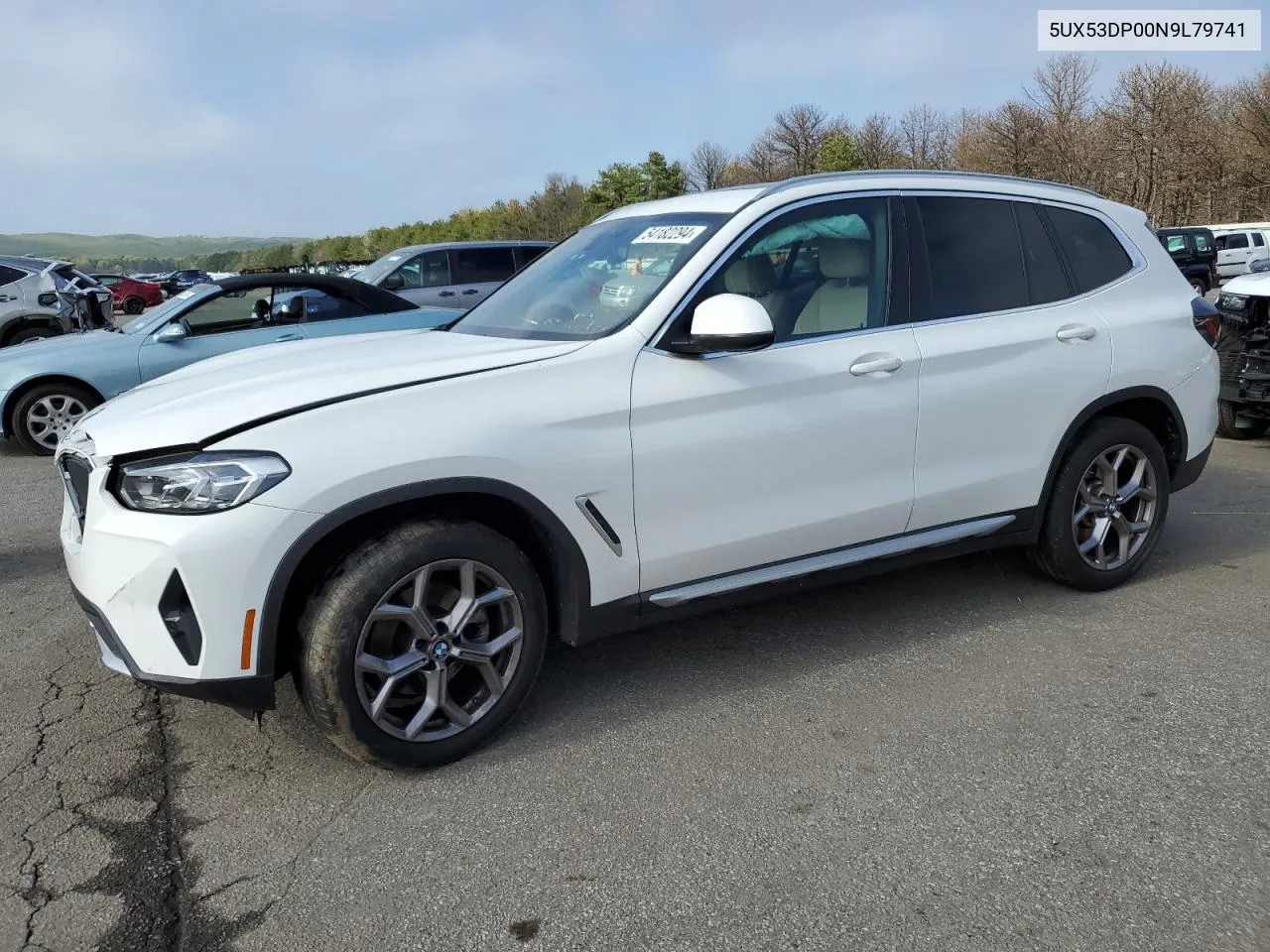 2022 BMW X3 xDrive30I VIN: 5UX53DP00N9L79741 Lot: 54182294