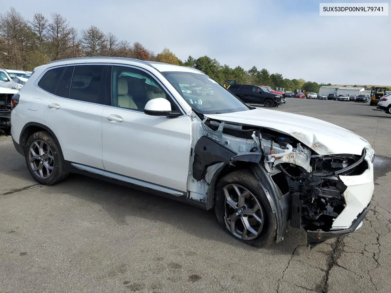 2022 BMW X3 xDrive30I VIN: 5UX53DP00N9L79741 Lot: 54182294