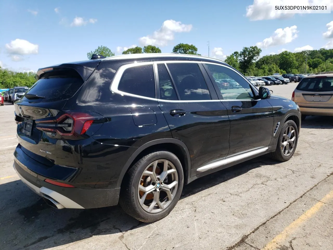 2022 BMW X3 xDrive30I VIN: 5UX53DP01N9K02101 Lot: 54371854