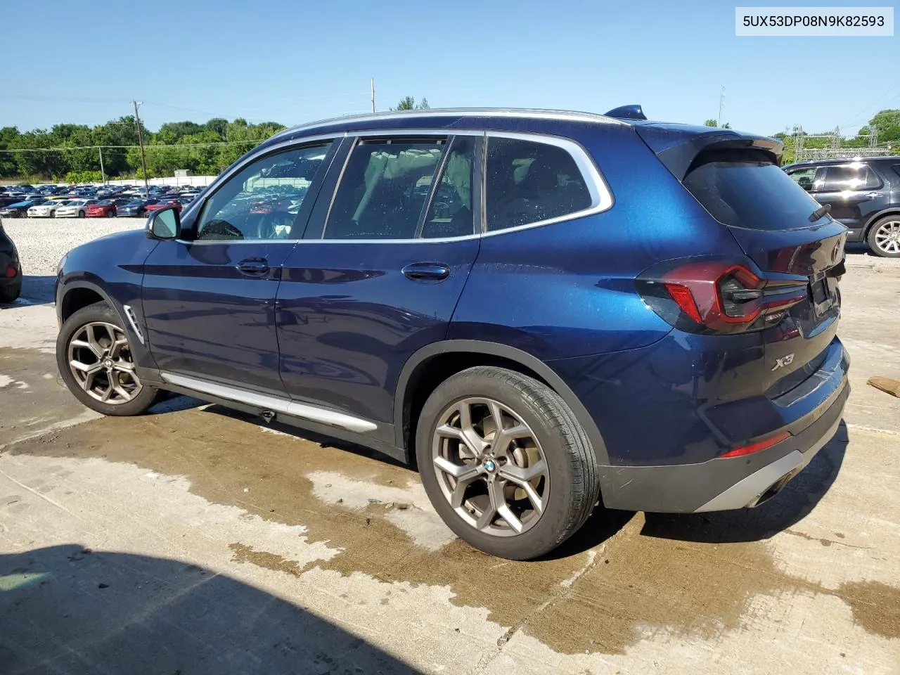 2022 BMW X3 xDrive30I VIN: 5UX53DP08N9K82593 Lot: 57016164