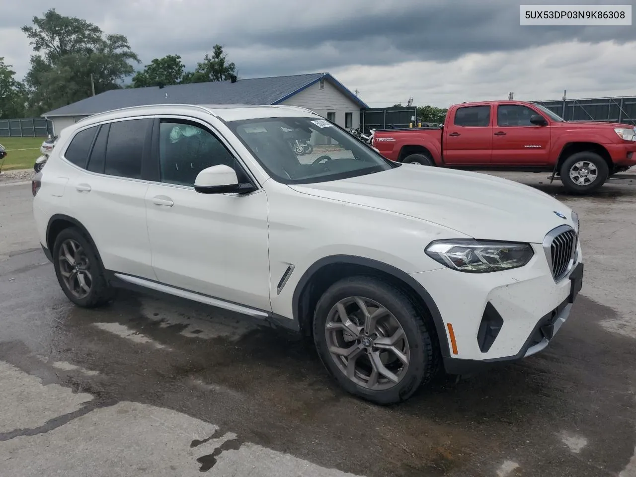 2022 BMW X3 xDrive30I VIN: 5UX53DP03N9K86308 Lot: 59344624