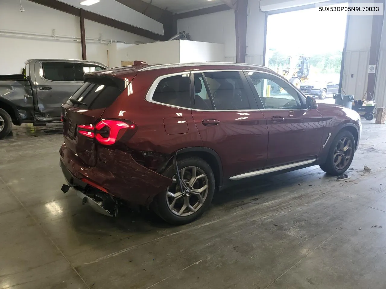 2022 BMW X3 xDrive30I VIN: 5UX53DP05N9L70033 Lot: 64095104