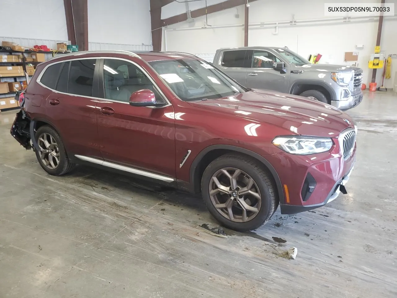 2022 BMW X3 xDrive30I VIN: 5UX53DP05N9L70033 Lot: 64095104