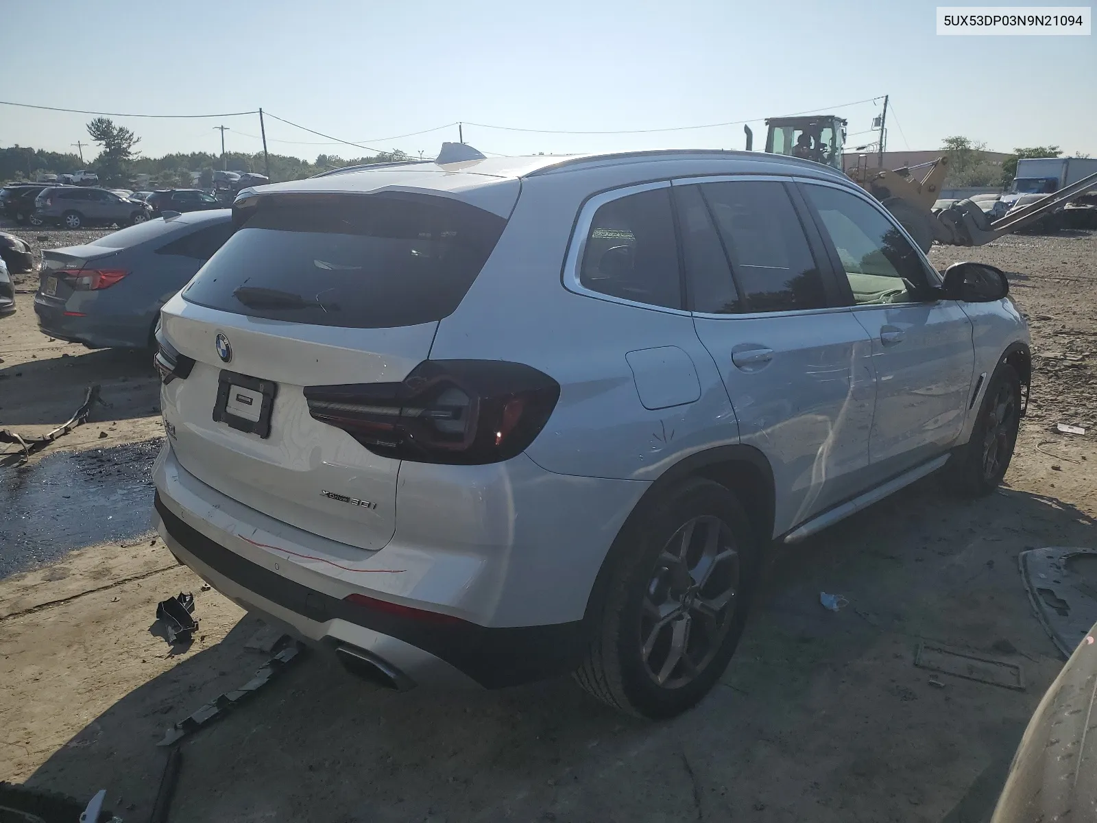 2022 BMW X3 xDrive30I VIN: 5UX53DP03N9N21094 Lot: 65369304