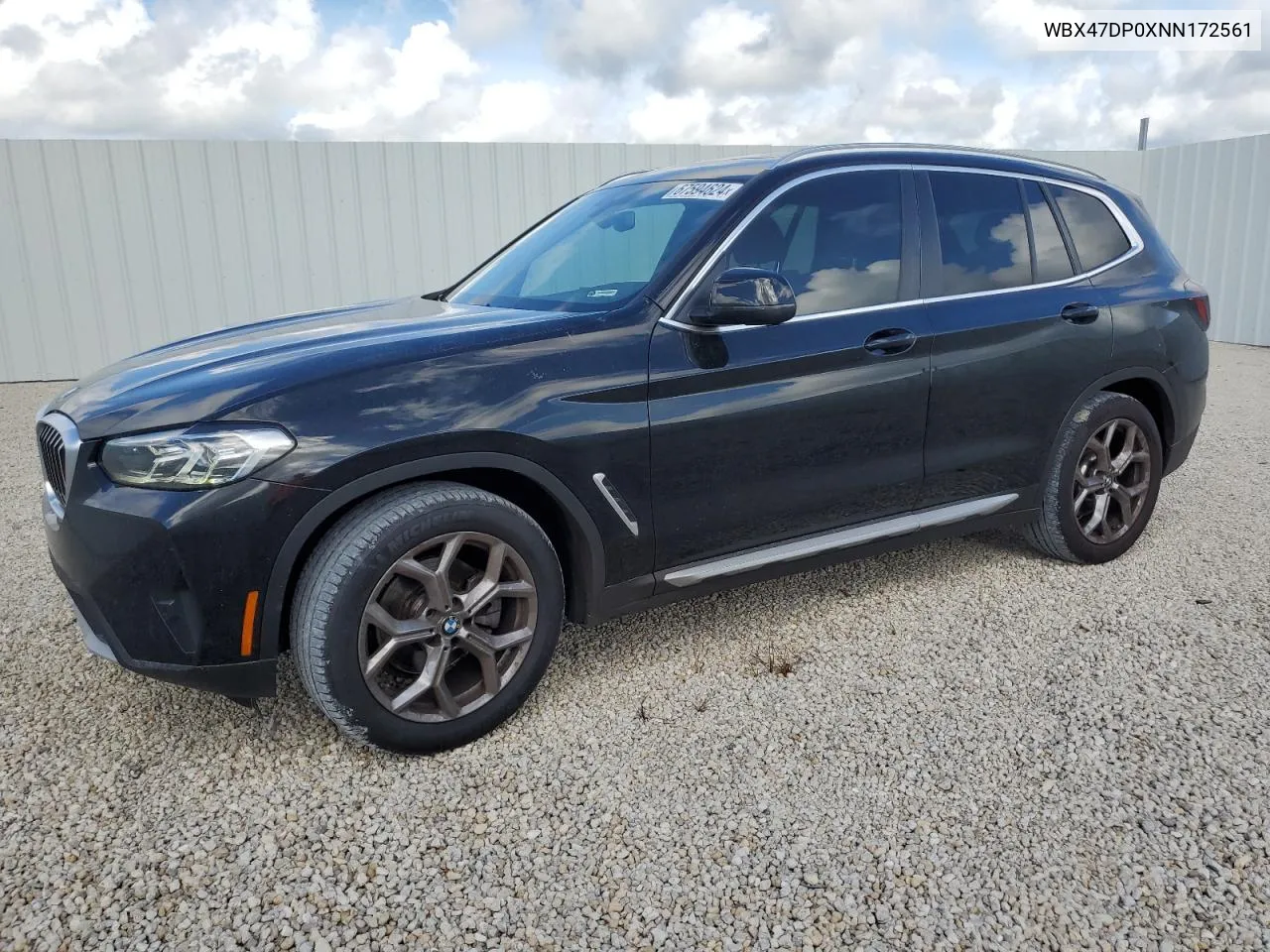 2022 BMW X3 Sdrive30I VIN: WBX47DP0XNN172561 Lot: 67594624