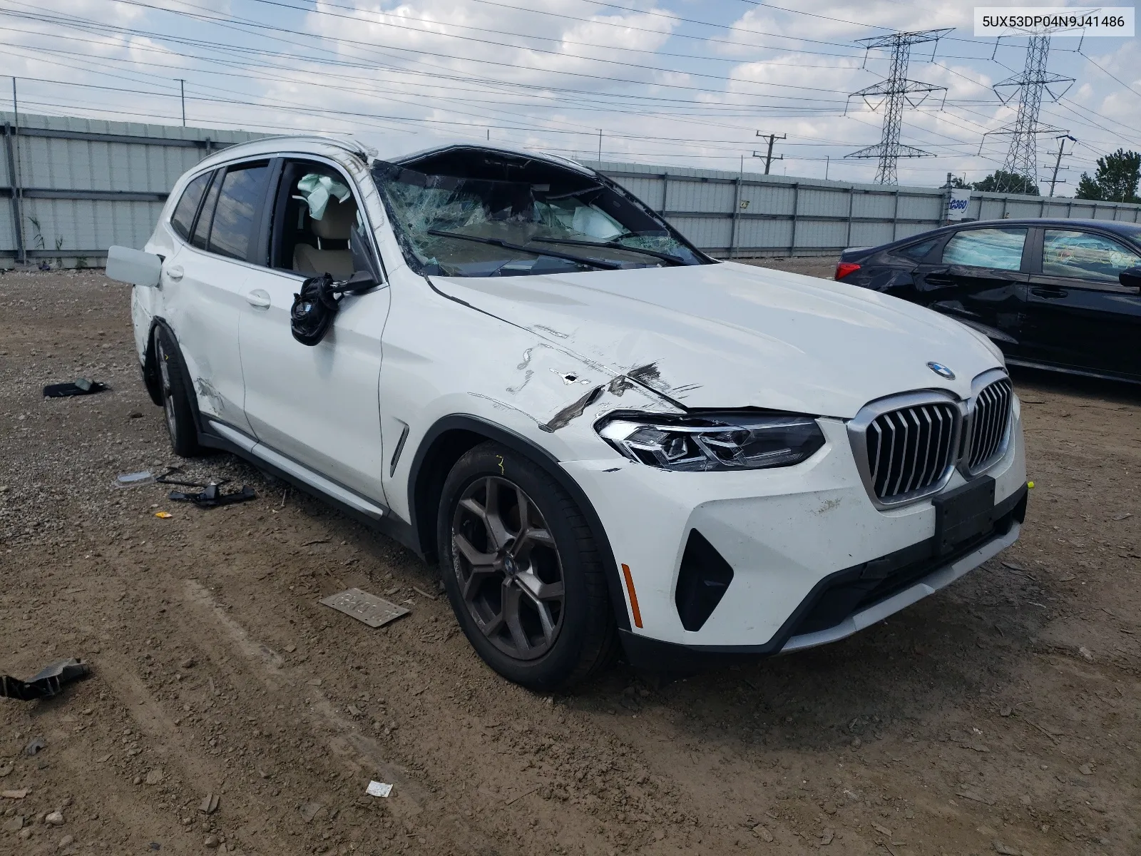 2022 BMW X3 xDrive30I VIN: 5UX53DP04N9J41486 Lot: 67962964