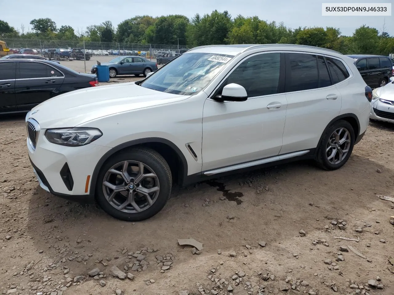 2022 BMW X3 xDrive30I VIN: 5UX53DP04N9J46333 Lot: 68492544