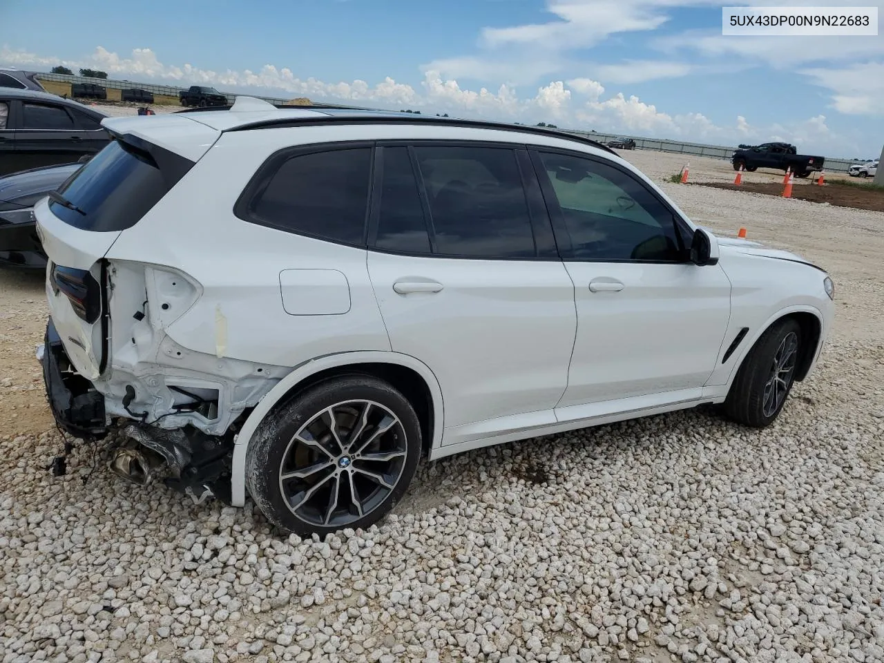 2022 BMW X3 Sdrive30I VIN: 5UX43DP00N9N22683 Lot: 68712434