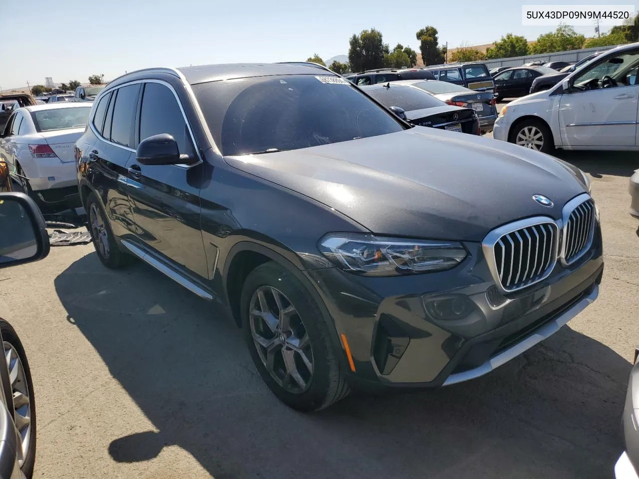 2022 BMW X3 Sdrive30I VIN: 5UX43DP09N9M44520 Lot: 68738894