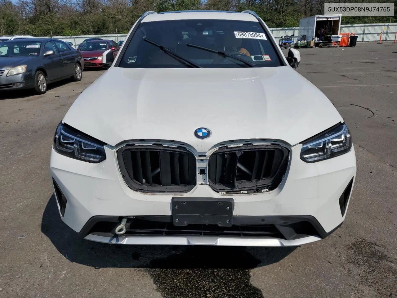 2022 BMW X3 xDrive30I VIN: 5UX53DP08N9J74765 Lot: 69075984