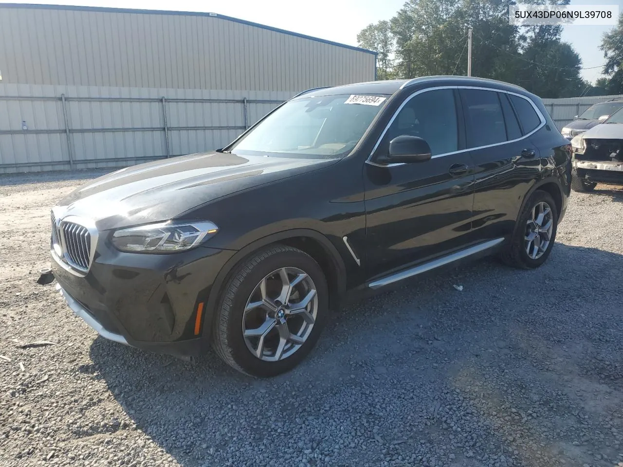 2022 BMW X3 Sdrive30I VIN: 5UX43DP06N9L39708 Lot: 69275694