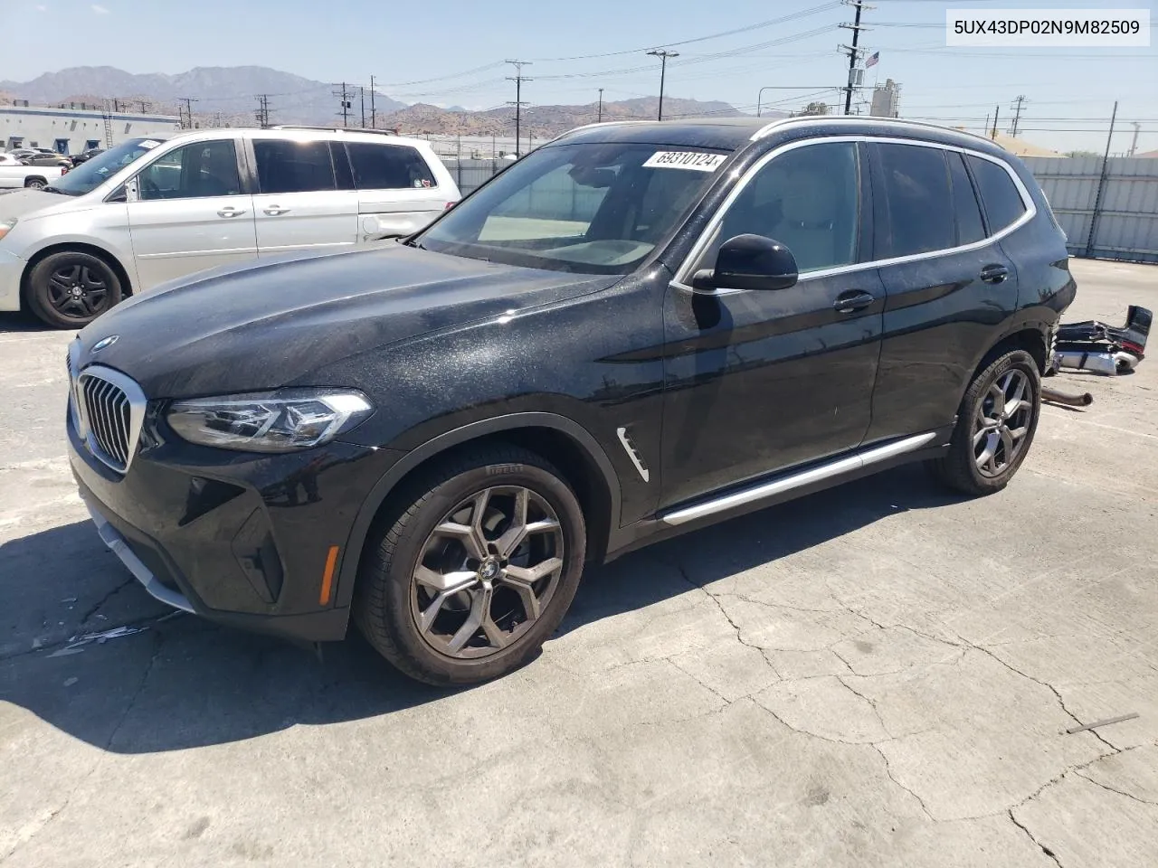 2022 BMW X3 Sdrive30I VIN: 5UX43DP02N9M82509 Lot: 69310124