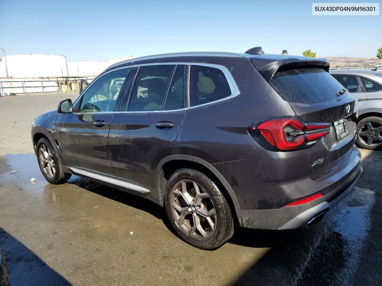 2022 BMW X3 Sdrive30I VIN: 5UX43DP04N9M96301 Lot: 69725274