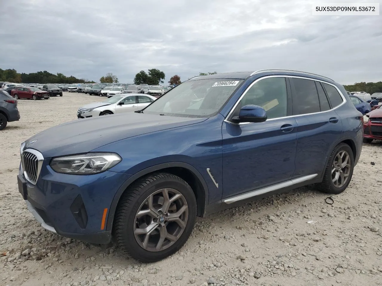 5UX53DP09N9L53672 2022 BMW X3 xDrive30I