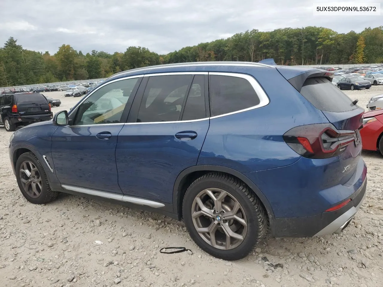 2022 BMW X3 xDrive30I VIN: 5UX53DP09N9L53672 Lot: 70966284