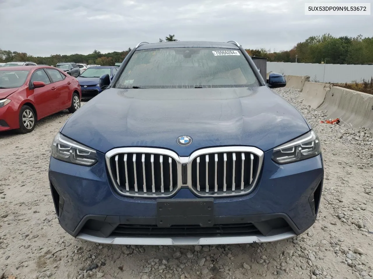 2022 BMW X3 xDrive30I VIN: 5UX53DP09N9L53672 Lot: 70966284