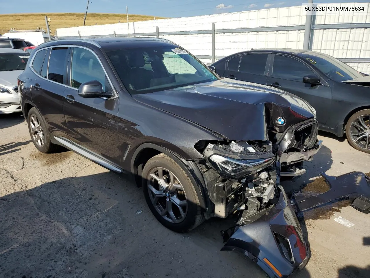 2022 BMW X3 xDrive30I VIN: 5UX53DP01N9M78634 Lot: 70971494