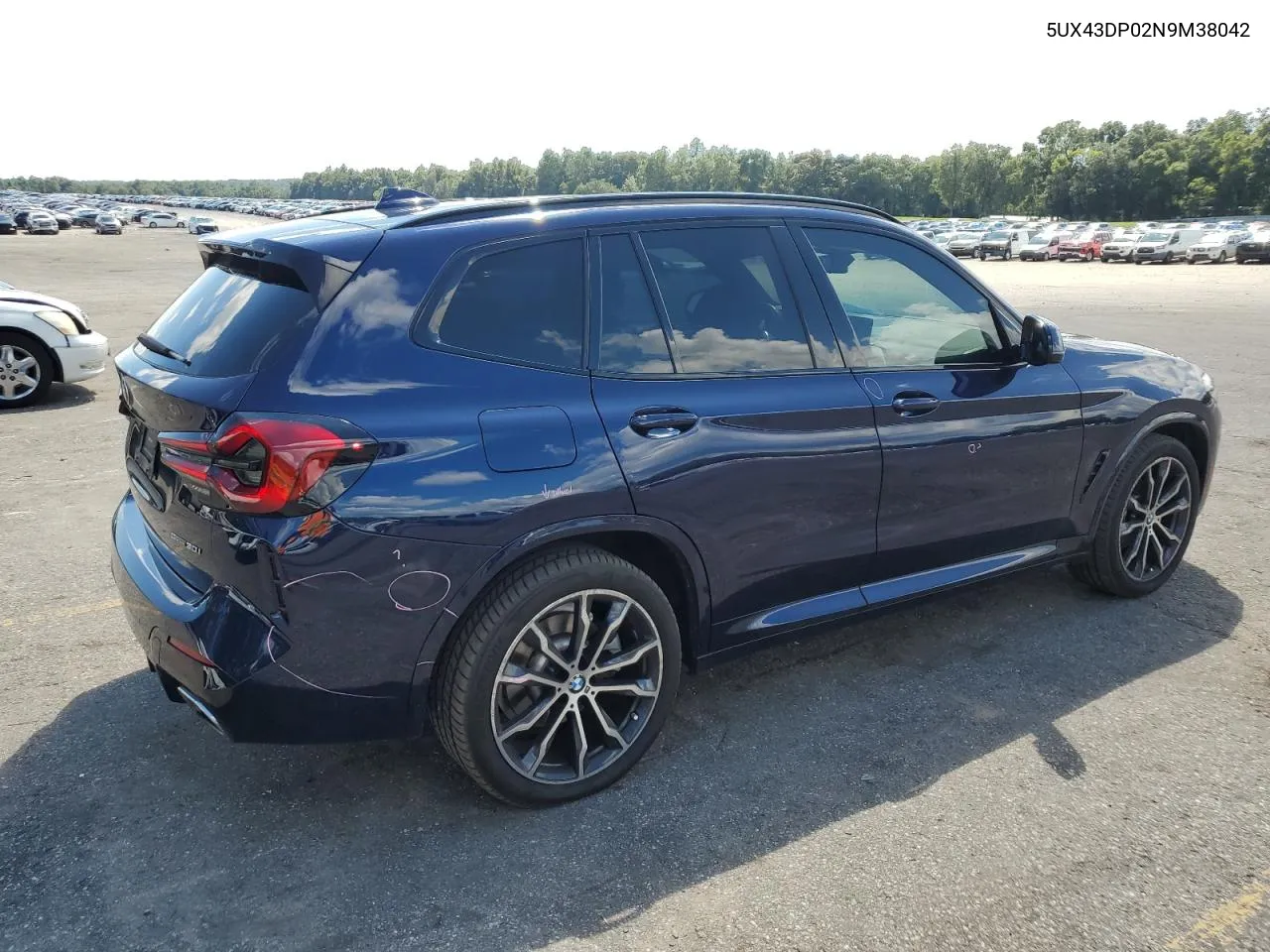 2022 BMW X3 Sdrive30I VIN: 5UX43DP02N9M38042 Lot: 71522294