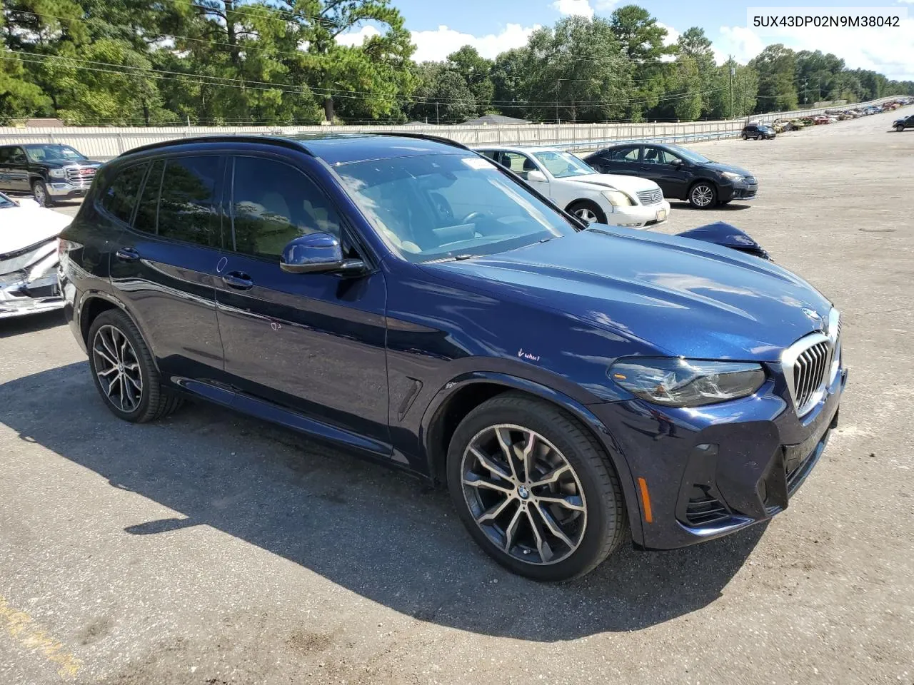 2022 BMW X3 Sdrive30I VIN: 5UX43DP02N9M38042 Lot: 71522294