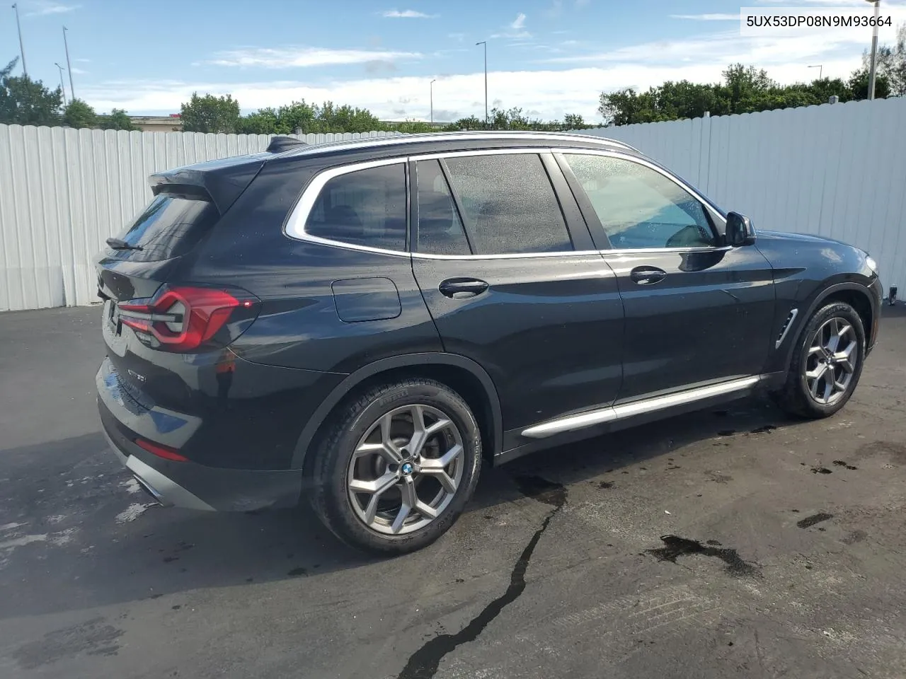 2022 BMW X3 xDrive30I VIN: 5UX53DP08N9M93664 Lot: 71683044