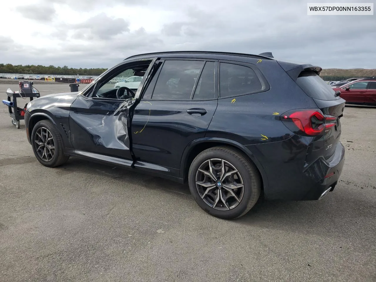 2022 BMW X3 xDrive30I VIN: WBX57DP00NN163355 Lot: 72291374