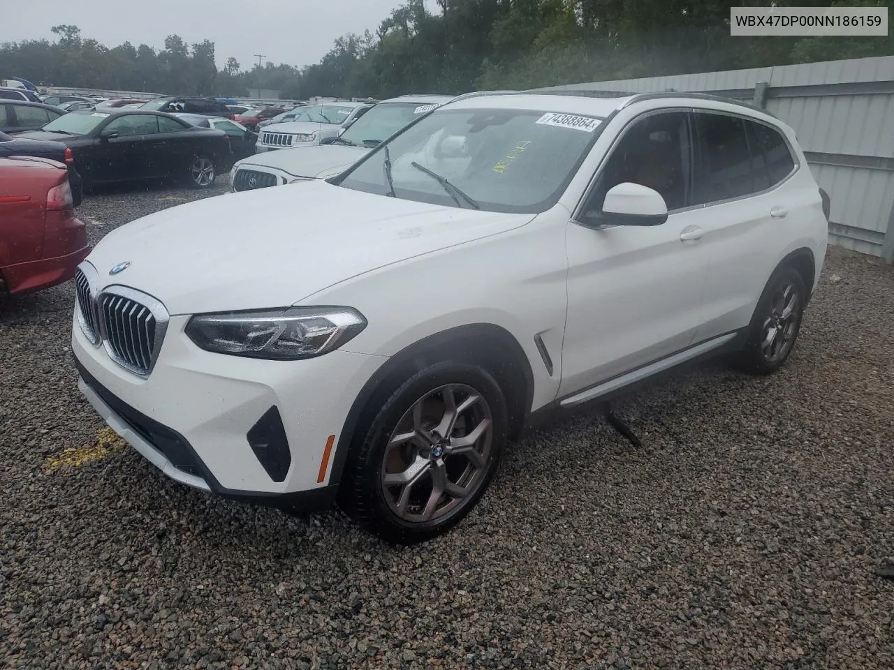 2022 BMW X3 Sdrive30I VIN: WBX47DP00NN186159 Lot: 74388864