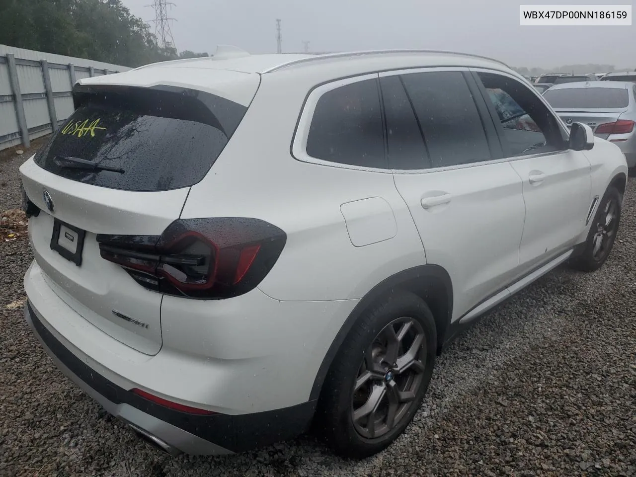 2022 BMW X3 Sdrive30I VIN: WBX47DP00NN186159 Lot: 74388864