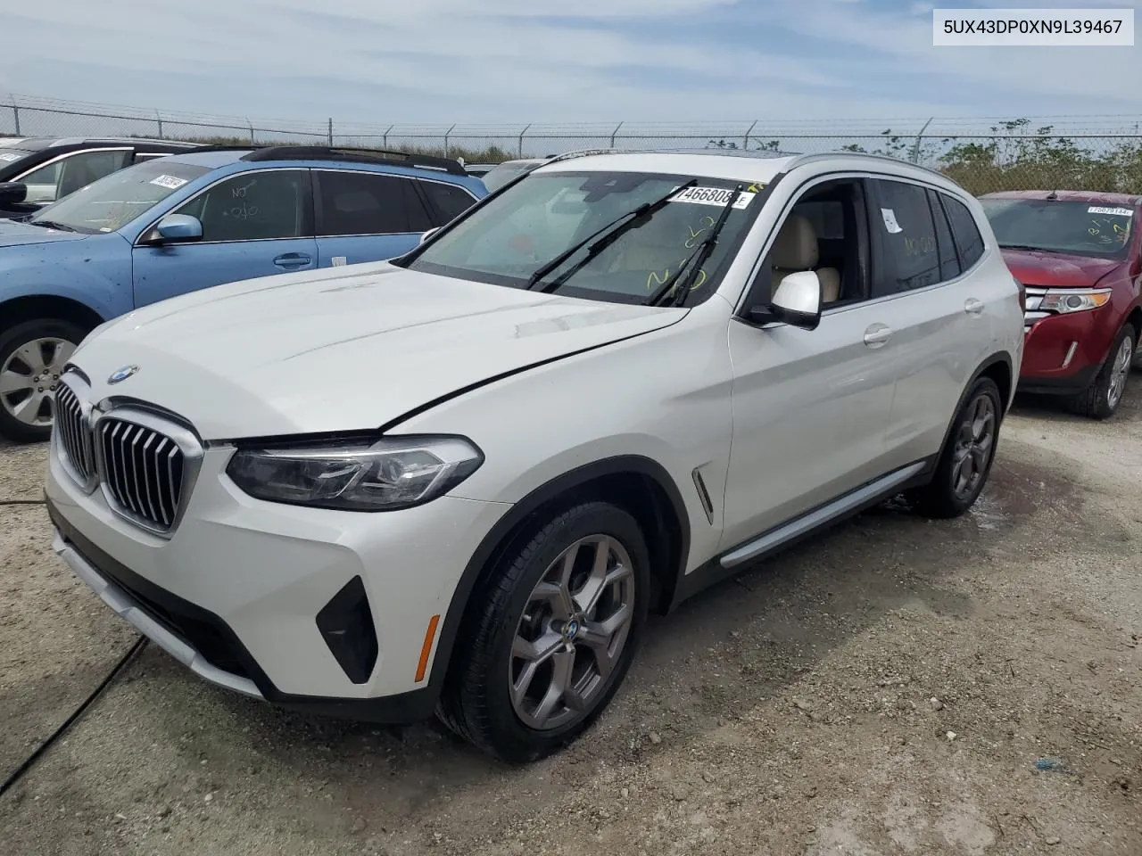 2022 BMW X3 Sdrive30I VIN: 5UX43DP0XN9L39467 Lot: 74668084