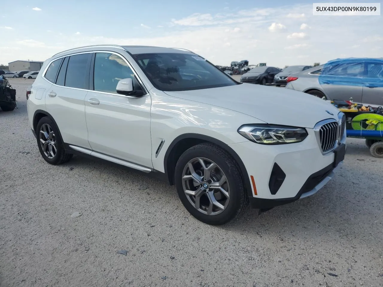 2022 BMW X3 Sdrive30I VIN: 5UX43DP00N9K80199 Lot: 74985414