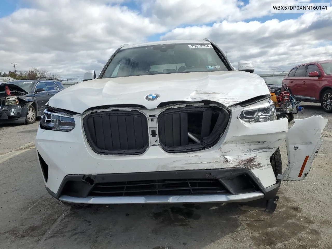 2022 BMW X3 xDrive30I VIN: WBX57DP0XNN160141 Lot: 75952194