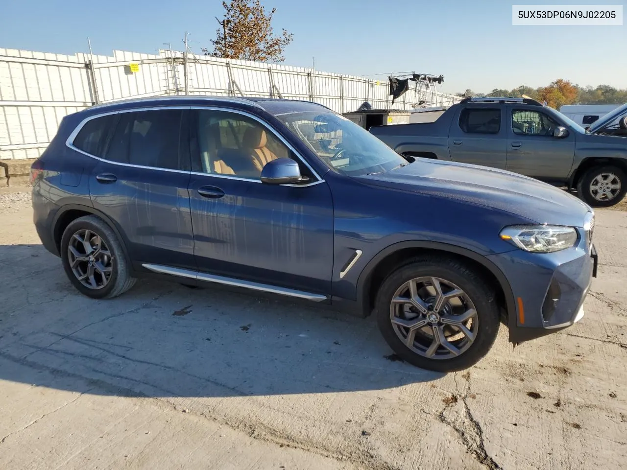 2022 BMW X3 xDrive30I VIN: 5UX53DP06N9J02205 Lot: 76279534