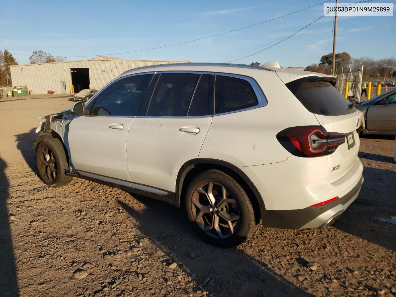 2022 BMW X3 xDrive30I VIN: 5UX53DP01N9M29899 Lot: 77459684