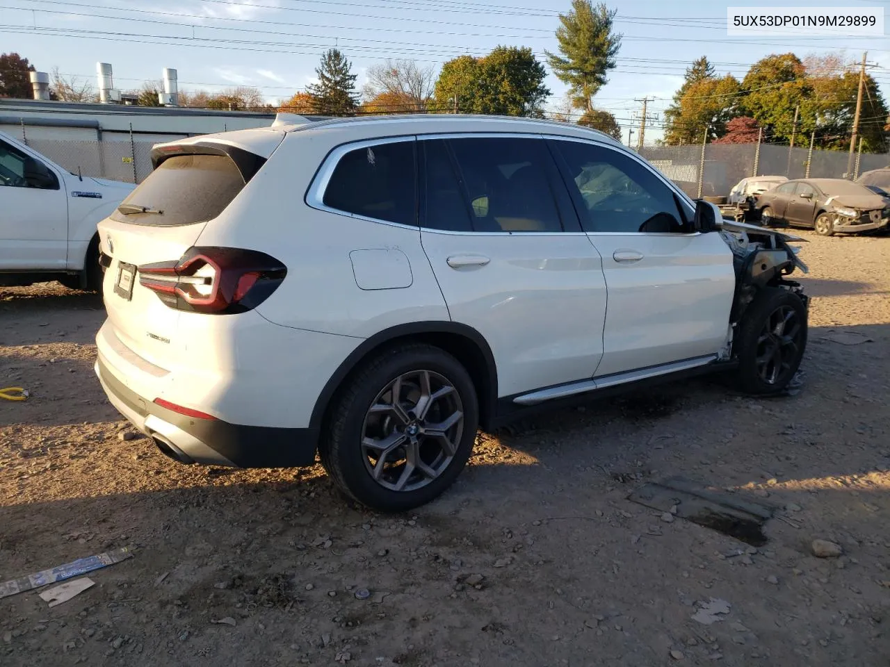 2022 BMW X3 xDrive30I VIN: 5UX53DP01N9M29899 Lot: 77459684