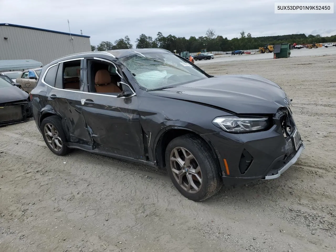 2022 BMW X3 xDrive30I VIN: 5UX53DP01N9K52450 Lot: 78865784