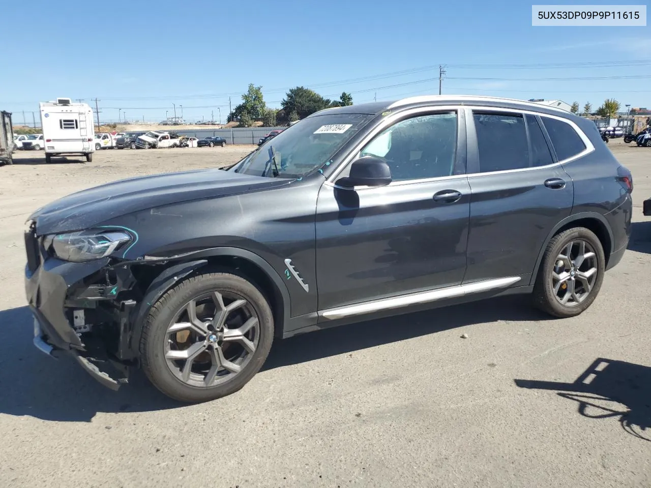 2023 BMW X3 xDrive30I VIN: 5UX53DP09P9P11615 Lot: 72087894