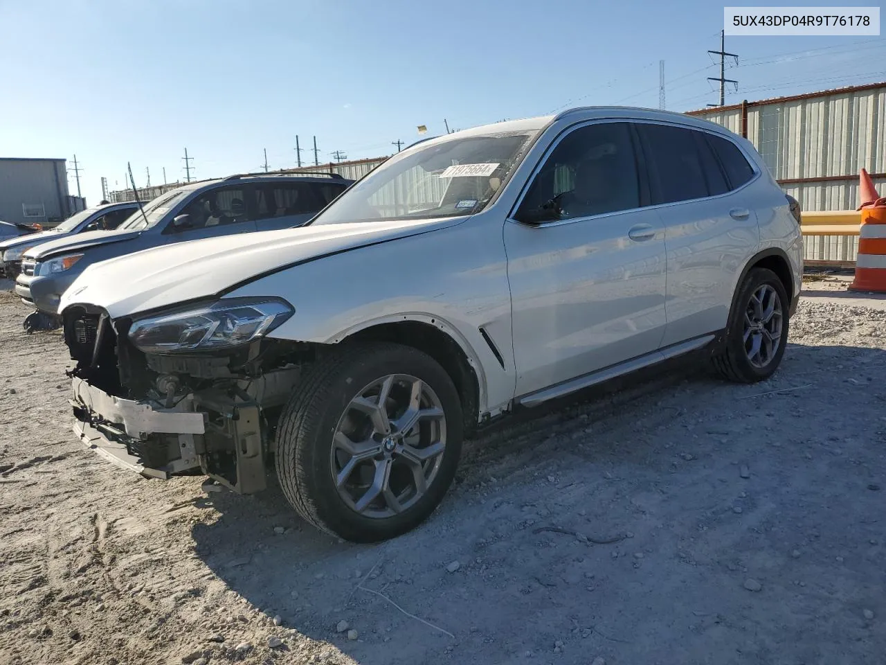 2024 BMW X3 Sdrive30I VIN: 5UX43DP04R9T76178 Lot: 71975664