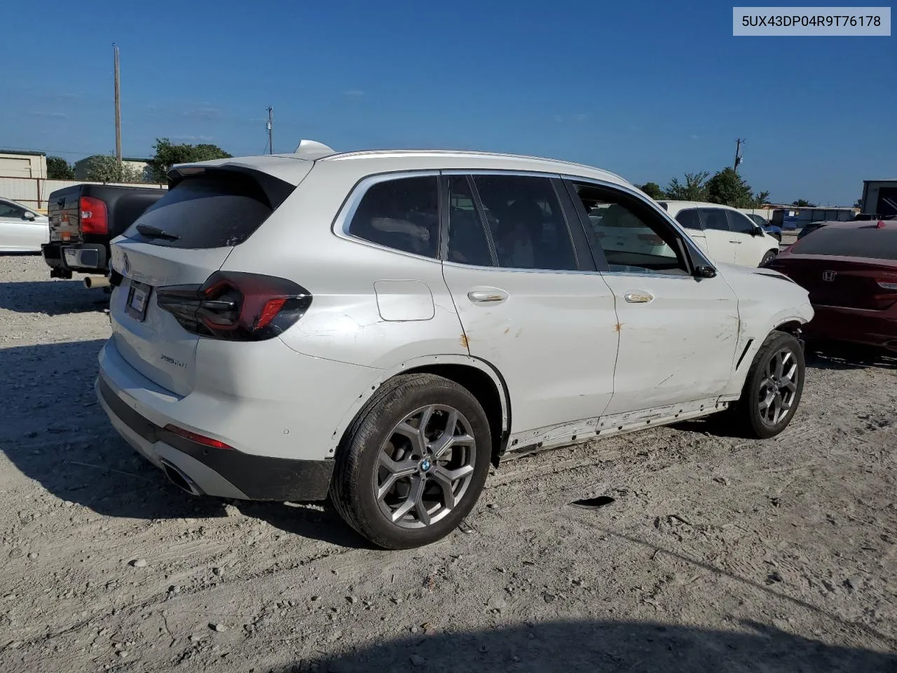 2024 BMW X3 Sdrive30I VIN: 5UX43DP04R9T76178 Lot: 71975664