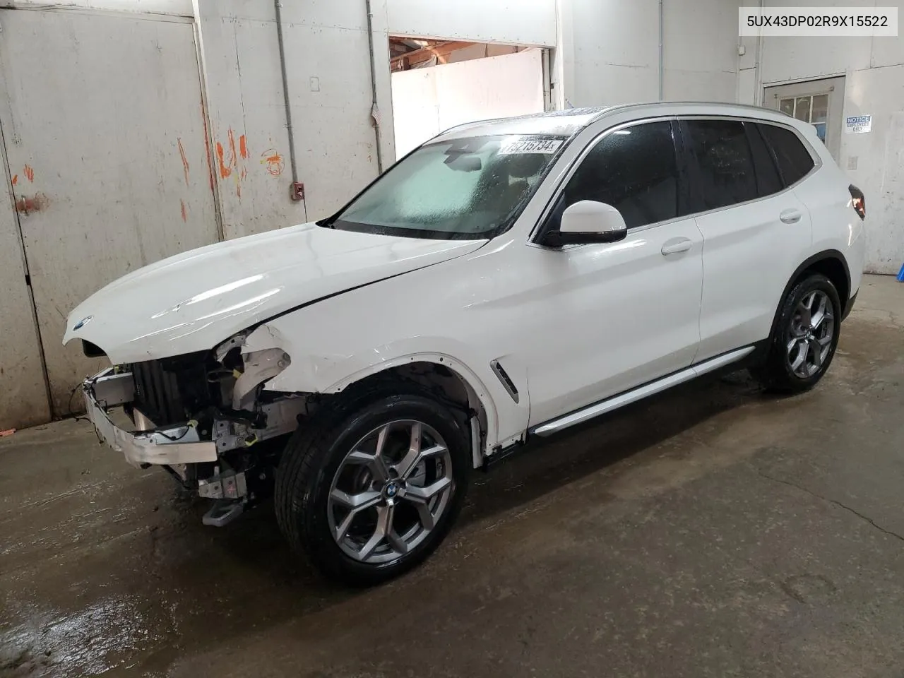 2024 BMW X3 Sdrive30I VIN: 5UX43DP02R9X15522 Lot: 75215734