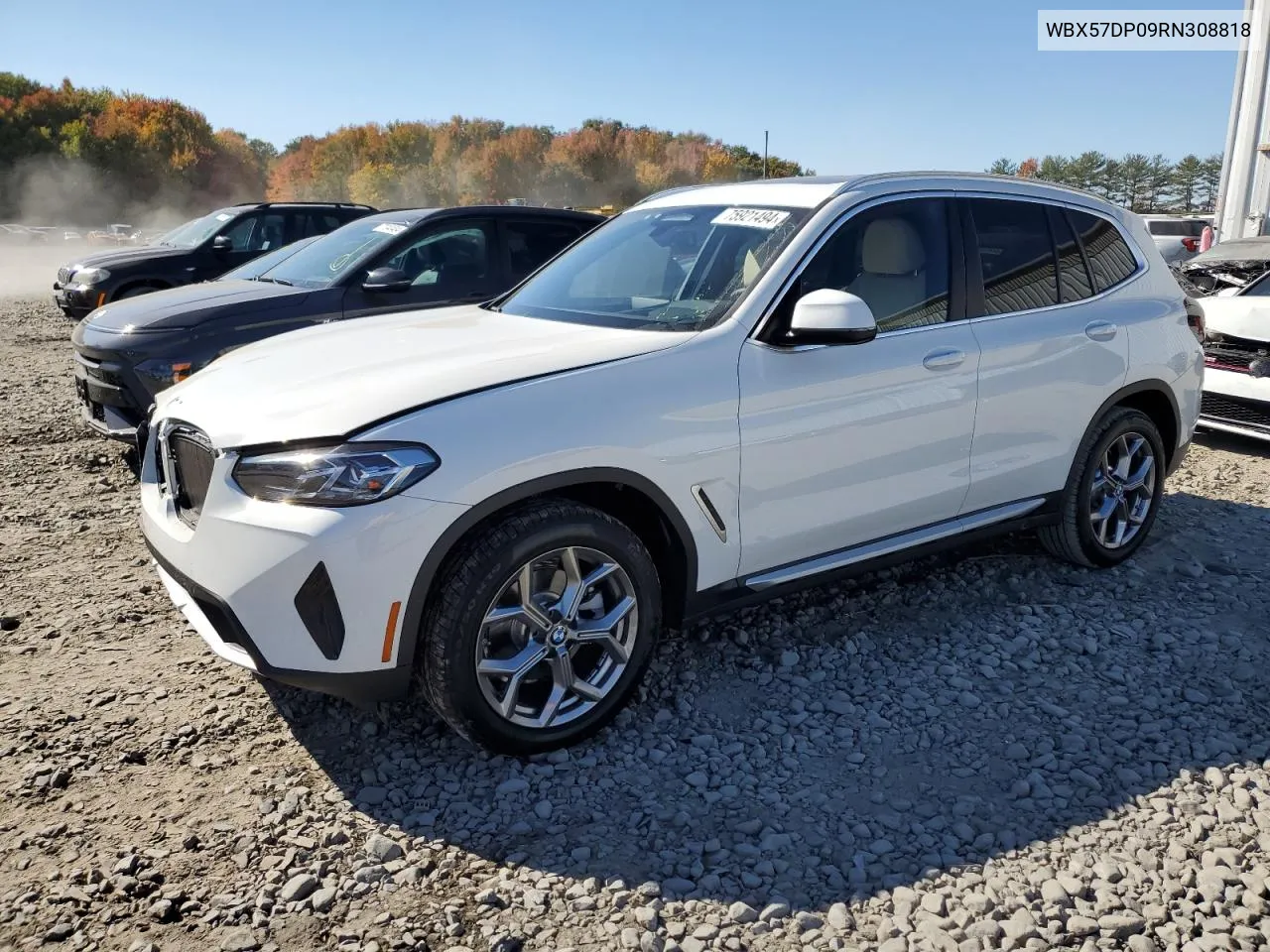 2024 BMW X3 xDrive30I VIN: WBX57DP09RN308818 Lot: 75921494