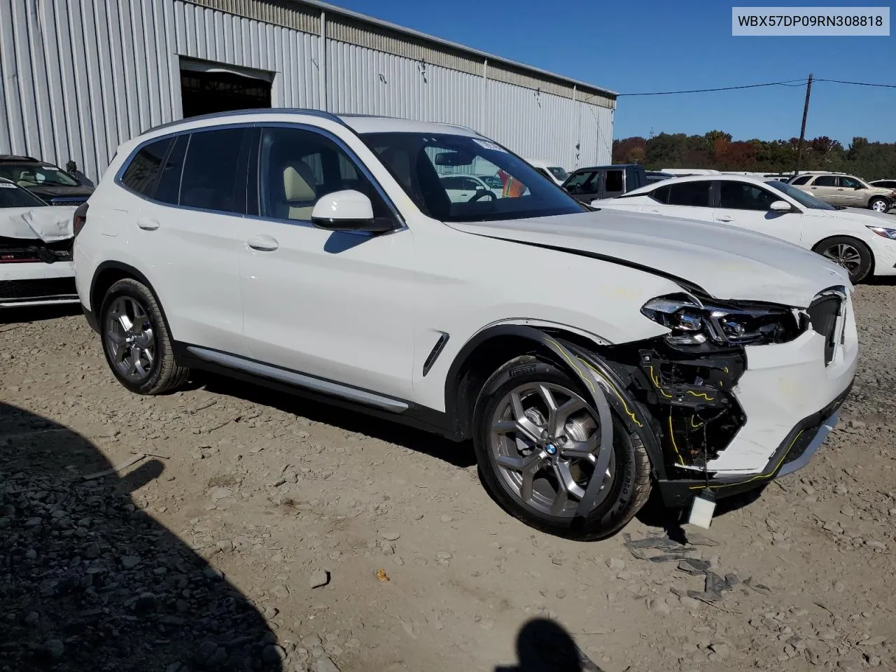 2024 BMW X3 xDrive30I VIN: WBX57DP09RN308818 Lot: 75921494